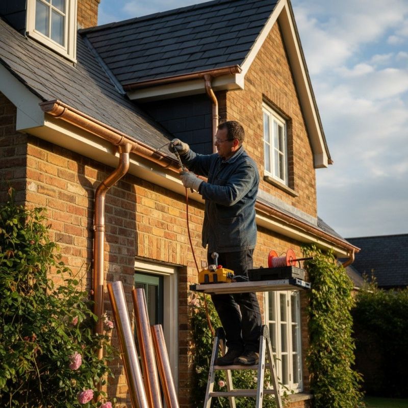 Copper Gutters Installation